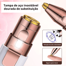 Carregar imagem no visualizador da galeria, Aparador elétrico 2 em 1: sobrancelhas, face, axilas e pernas