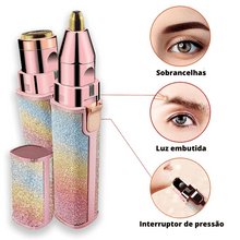 Carregar imagem no visualizador da galeria, Aparador elétrico 2 em 1: sobrancelhas, face, axilas e pernas