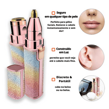 Carregar imagem no visualizador da galeria, Aparador elétrico 2 em 1: sobrancelhas, face, axilas e pernas