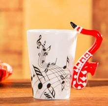 Carregar imagem no visualizador da galeria, Caneca de cerâmica estilo musical