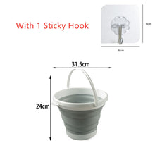 Cargar imagen en el visor de la galería, Cubo de silicona plegable: ahorre espacio y tenga comodidad en casa
