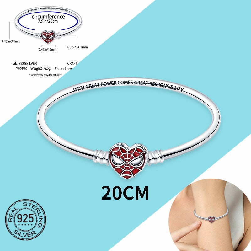 Braceletes originais Marvel/Disney - 100% Prata 925