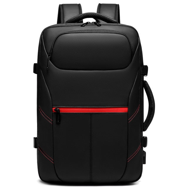 Mochila de viaje expandible, impermeable y con carga USB